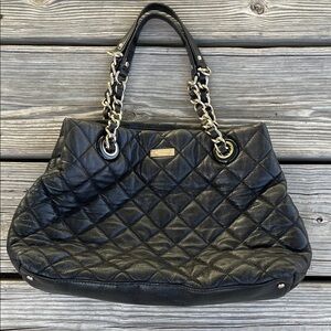 Black Leather Tote Bag